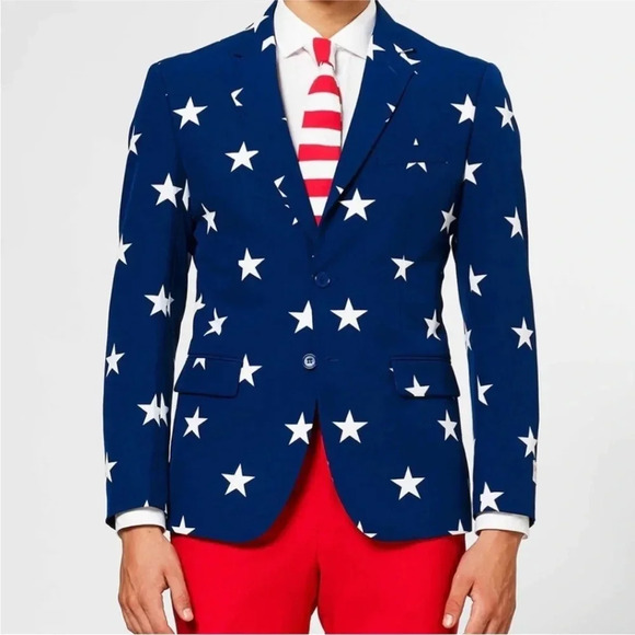 Opposuits Patriotic Stars & Stripes Mens Suit Set - Picture 4 of 14